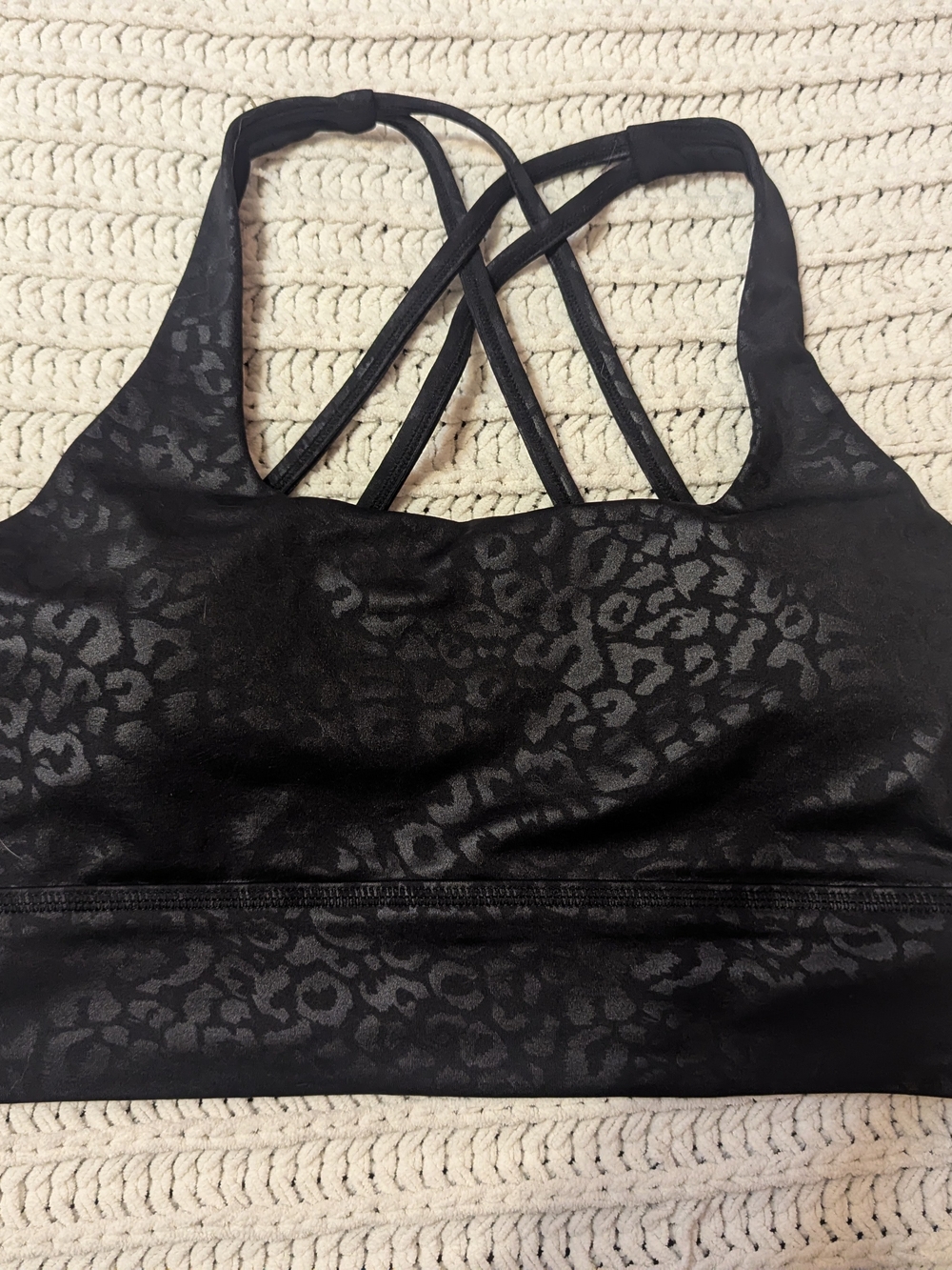 CVG Longline Black Leopard-Print Sports Bra